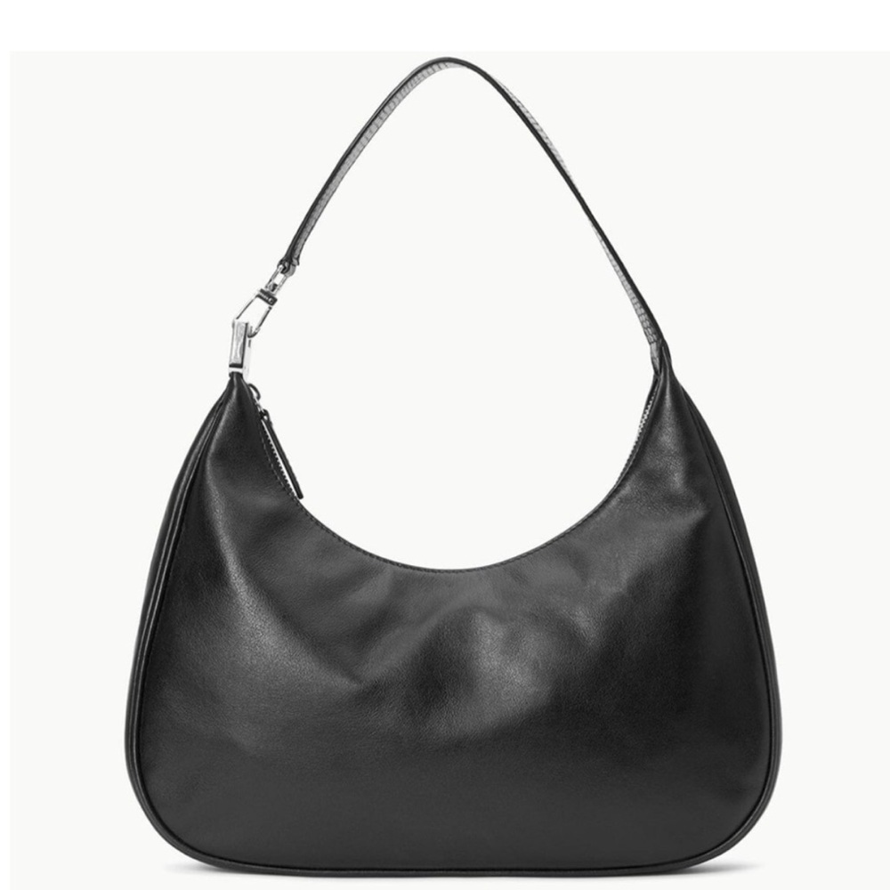 STAUD Sylvie Black Leather Shoulder Bag new with tags